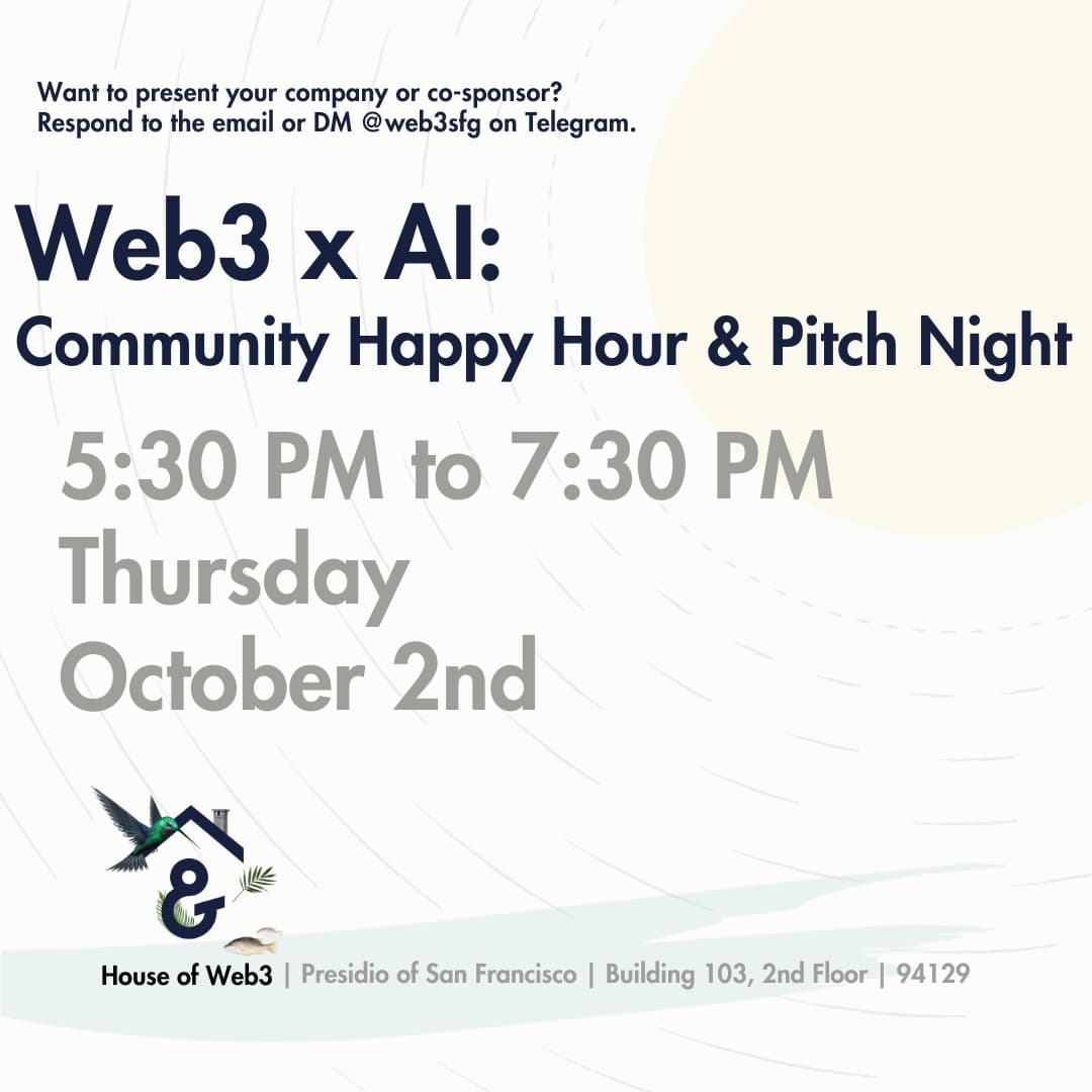 Web3 x AI: Community Happy Hour & Pitch Night